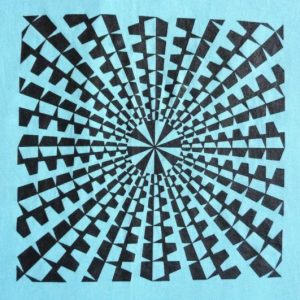 Geometric Illusion 80's Vintage T Shirt Op Art Deadstock