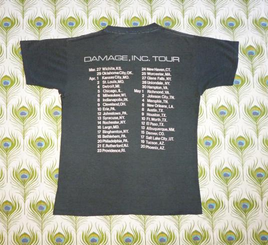 Metallica 1986 Master Of Puppets Vintage T Shirt Dates | Defunkd