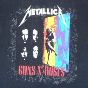 Metallica 90's Guns N Roses Tour Vintage T Shirt Concert '92