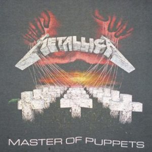 Metallica 1986 Master Of Puppets Vintage T Shirt Dates