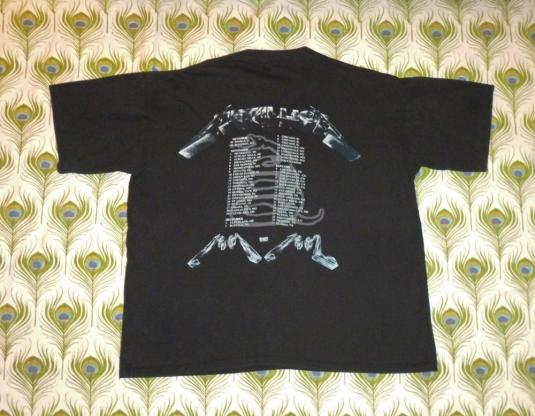 Metallica 1991 Black Album Tour Vintage T Shirt Dates Defunkd