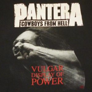 Pantera 1992 Cowboys From Hell Tour Vintage T Shirt Vulgar