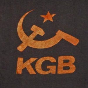 KGB 80's Russia Logo Symbol Vintage T Shirt USSR Deadstock M