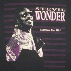 Stevie Wonder 1987 Vintage T Shirt Australian Concert 80's