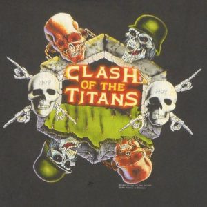 Clash Of The Titans '91 Slayer Tour Vintage T Shirt Megadeth