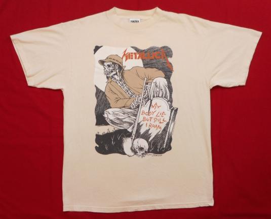 Metallica 90’s Gravekeeper Tour Vintage T Shirt Roam Pushead
