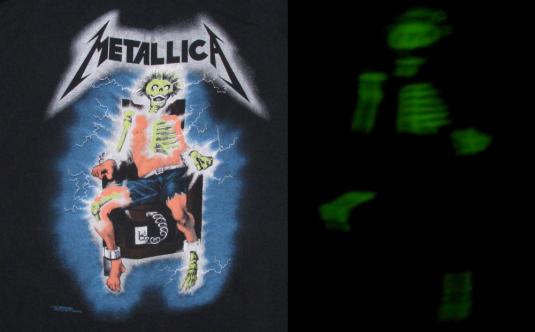 Metallica 1987 Metal Up Your Ass Vintage T Shirt Glows 80’s