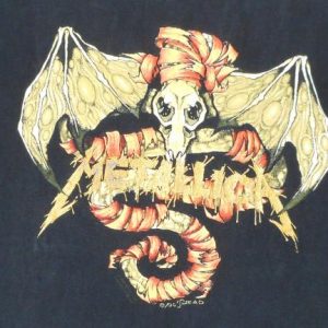 Metallica 90's Pushead Roam Vintage T Shirt 1991 Concert