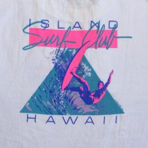 Island Surf Club 1984 Vintage T Shirt Hawaii Deadstock 80's