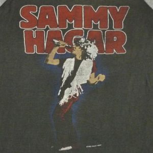 Sammy Hagar 1983 Raglan Vintage T Shirt Three Lock Box Tour