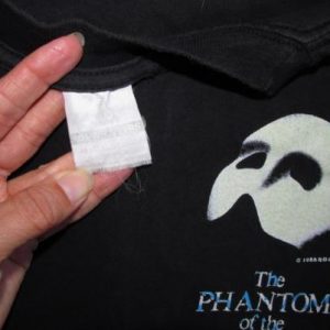 Phantom Of The Opera 1988 Vintage T Shirt London Glows 80's