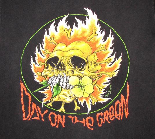 Metallica 1991 Day On Green Tour Vintage T Shirt Pushead XL | Defunkd