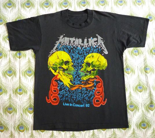 Metallica 1992 Sad But True Vintage T Shirt Black