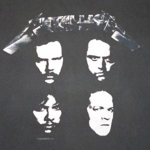 Metallica 1991 Black Album Tour Vintage T Shirt Dates