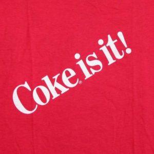 Coke Is It! 80's Coca Cola Vintage T Shirt Deadstock NOS L