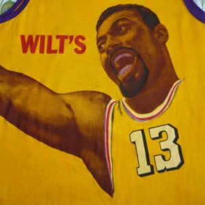 Wilt Chamberlain 70's Vintage T Shirt Slam Dunk Lakers Rare