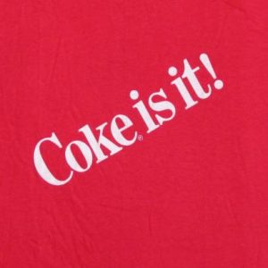 Coke Is It! 80's Coca Cola Vintage T Shirt Deadstock NOS XL