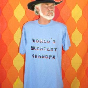 vintage world's greatest GRANDPA glitter t-shirt XXL