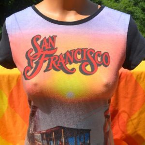 vintage SAN FRANCISCO photo print 70s t-shirt cable car