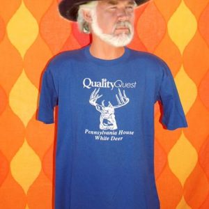 vintage QUALITY QUEST deer buck head t-shirt pennsylvania