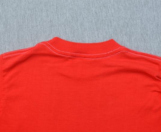 vintage 70s NIKE rough block letters t-shirt red authentic