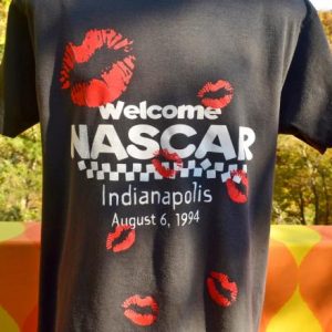 vintage NASCAR indy 500 indianapolis black t-shirt 90s kiss
