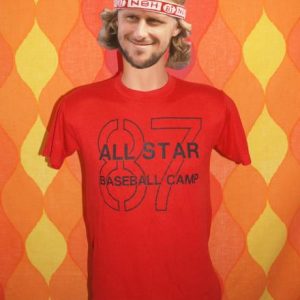 vintage ALL STAR camp baseball california t-shirt 1987