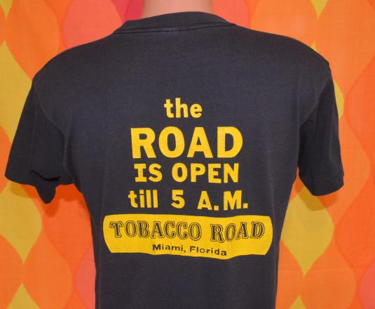 vintage TOBACCO ROAD bar dive miami florida t-shirt 80s beer