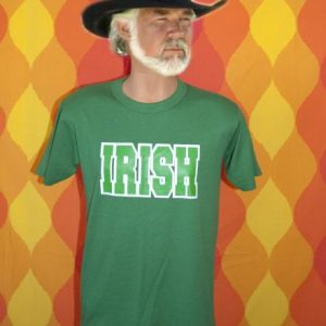 vintage notre dame IRISH green st patricks day t-shirt 80s