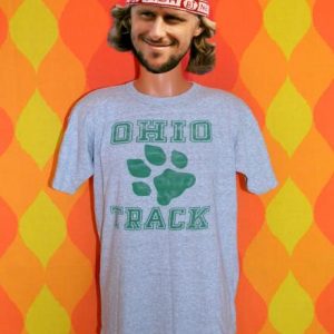 vintage OHIO university track champion rayon t-shirt bobcats