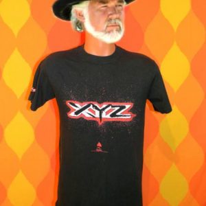 vintage XYZ hard rock metal black concert band tour t-shirt