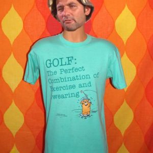 vintage GOLF exercise swearing gopher funny humor t-shirt