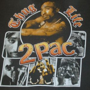 vintage THUG LIFE tupac 2pac rap hip hop t-shirt 90s black