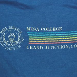 vintage MESA COLLEGE colorado rainbow t-shirt 80s soft