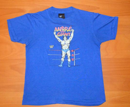 vintage ANDRE the giant wwf wrestling t-shirt 1985 authentic