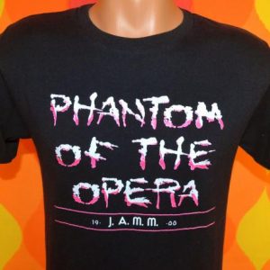vintage PHANTOM of the opera black neon t-shirt 80s broadway