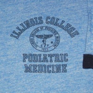 vintage ILLINOIS college podiatric medicine ringer t-shirt