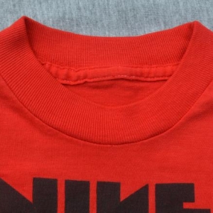 vintage 70s NIKE rough block letters t-shirt red authentic