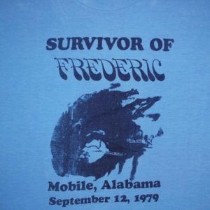 vintage i survived HURRICANE frederic 1979 alabama t-shirt