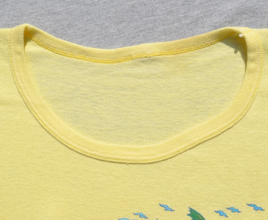 vintage 80s CALIFORNIA womens babydoll ribbed t-shirt sunset | Defunkd