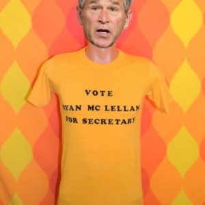 vintage VOTE ryan mclellan politics election t-shirt 80s