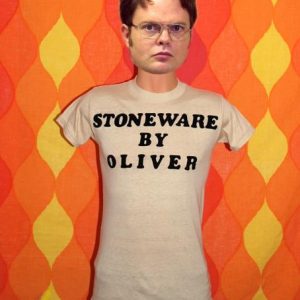 vintage stoneware by OLIVER t-shirt 70s flock funny humor
