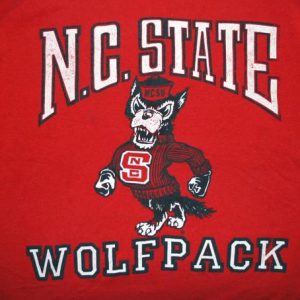 vintage NC STATE university wolfpack t-shirt 80s red soft