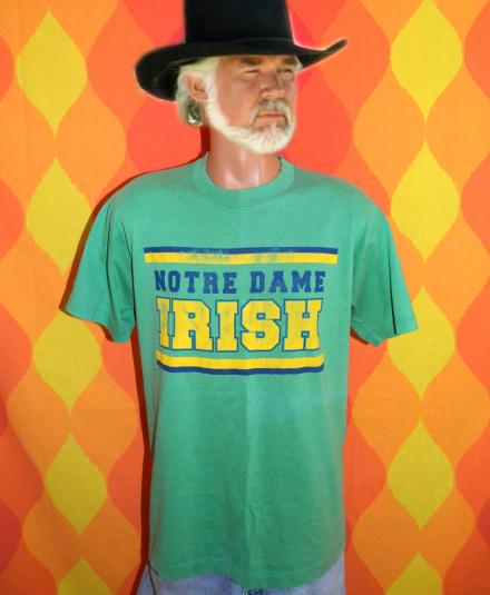 vintage NOTRE DAME football irish lou holtz t-shirt 80s Defunkd