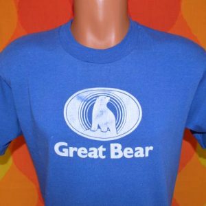vintage GREAT BEAR polar nature animal graphic t-shirt 80s
