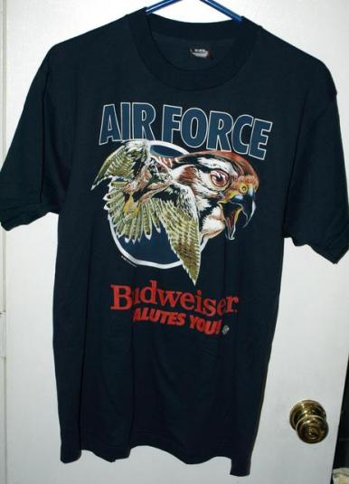 Vintage 80s Budweiser Salutes You Air Force T-shirt