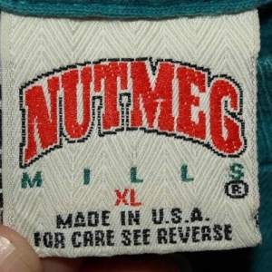 Vtg Nutmeg Mills Miami Dolphins Locker Room T-shirt