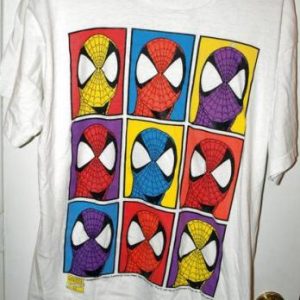 Vintage Comic Images Marvel Spiderman Warhol Collage T-shirt