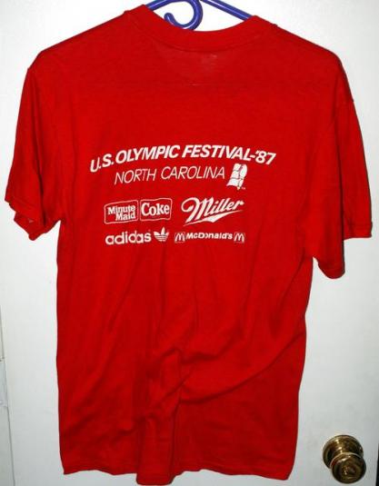 Vintage 80s US Olympic Fest North Carolina Staff T-shirt