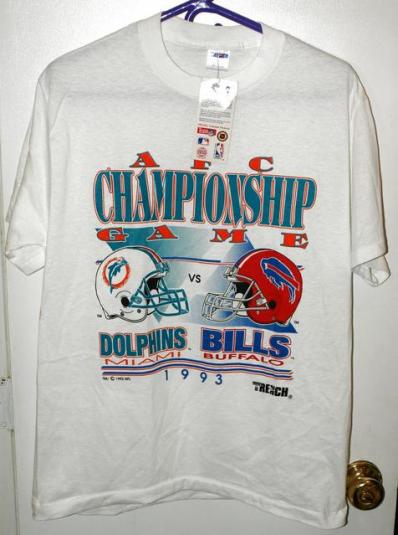 Vtg NWT Buffalo Bills Miami Dolphins AFC Champ Game T-shirt